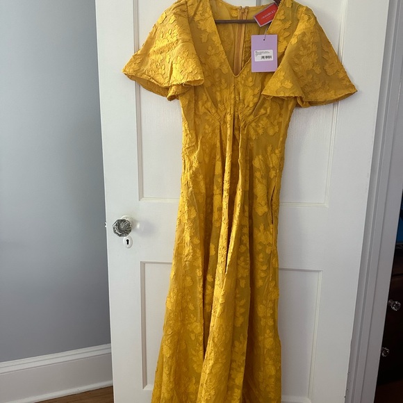 La Double J Tuckernuck Begonia Ocra Proper Dress $1100 NWT Small S - Picture 4 of 6